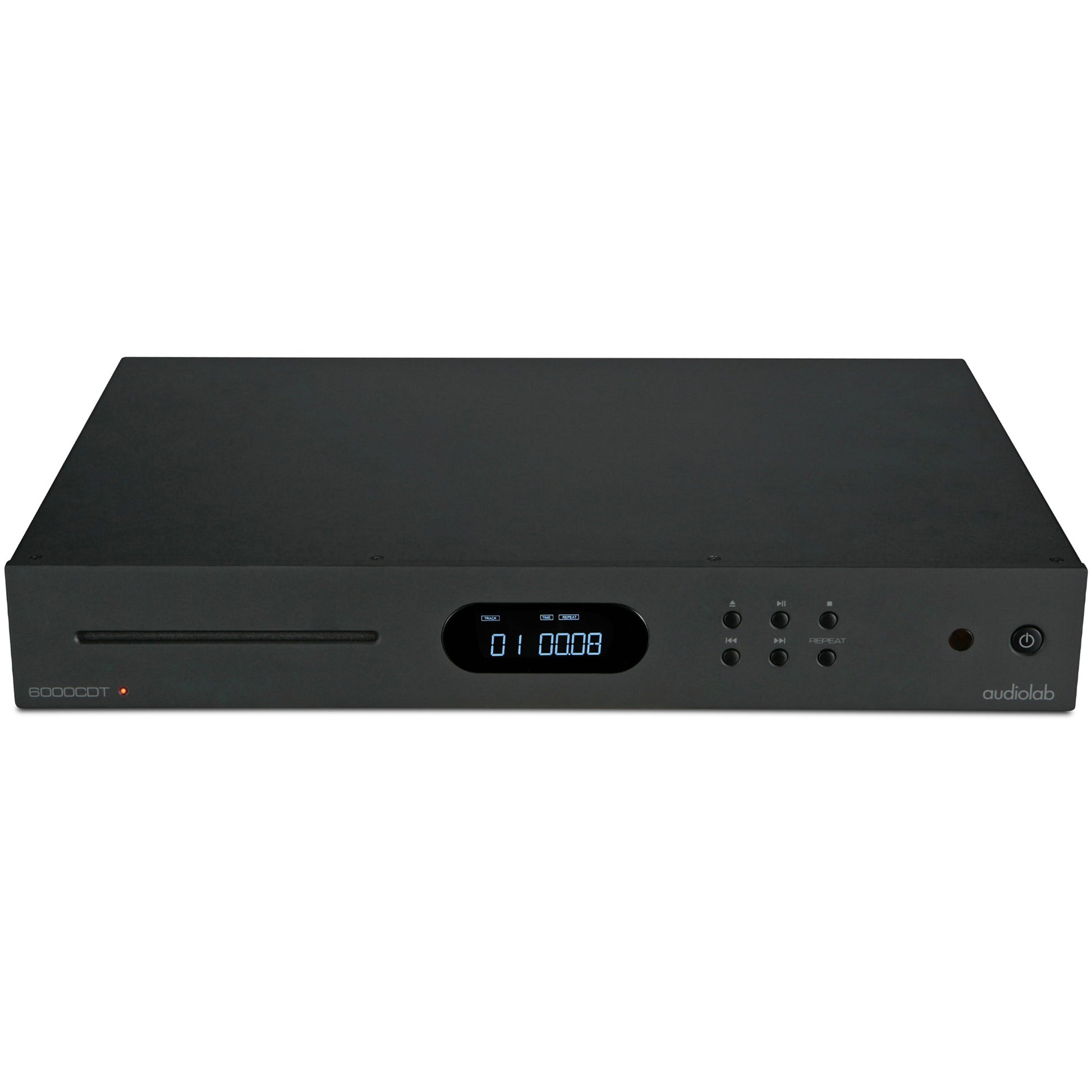 Top view of black Audiolab 6000CDT CD Transport