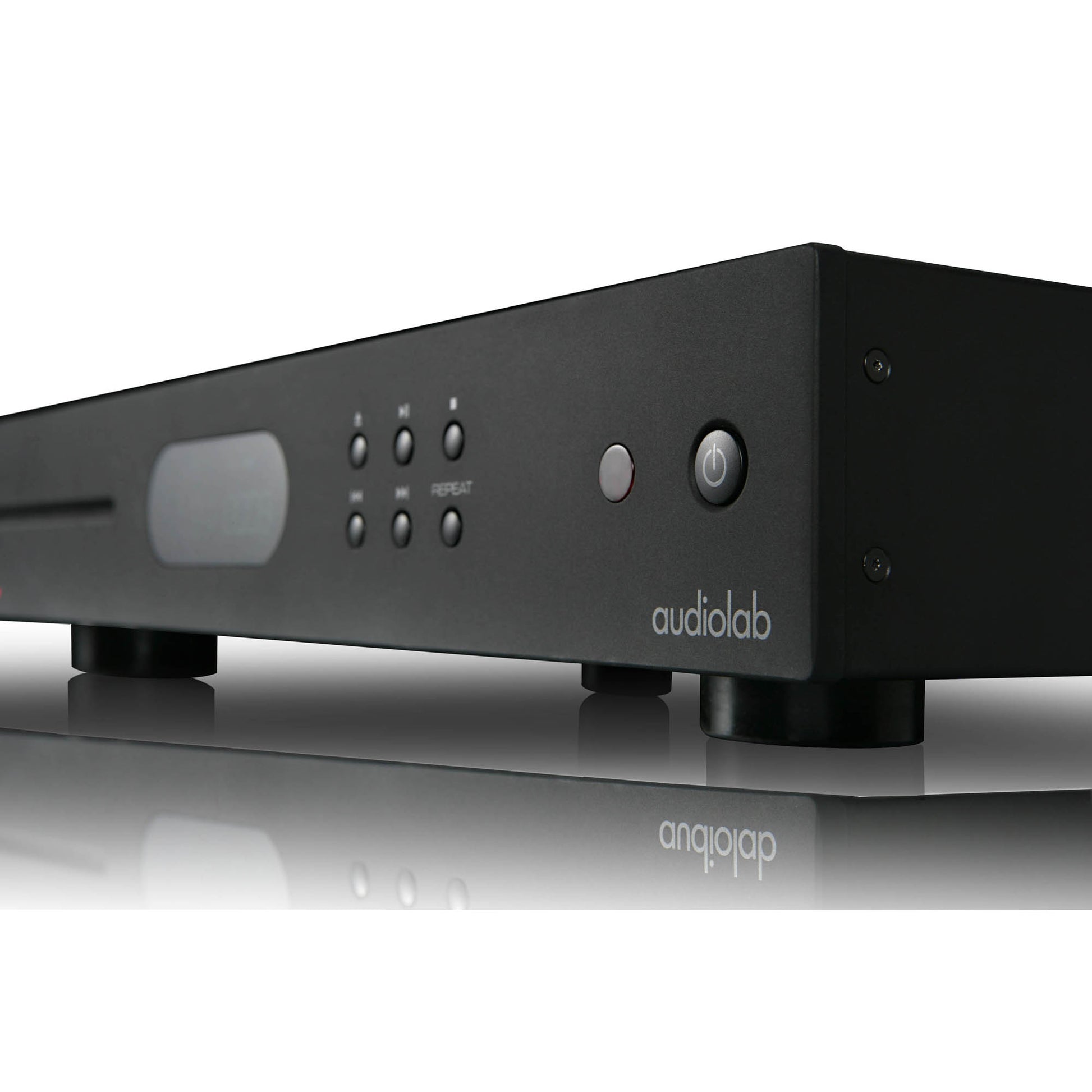 Close up of black Audiolab 6000CDT CD Transport