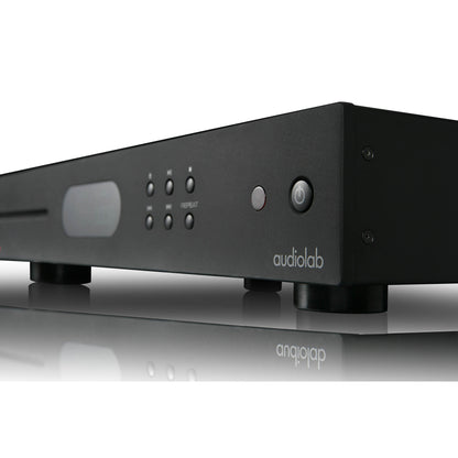 Close up of black Audiolab 6000CDT CD Transport