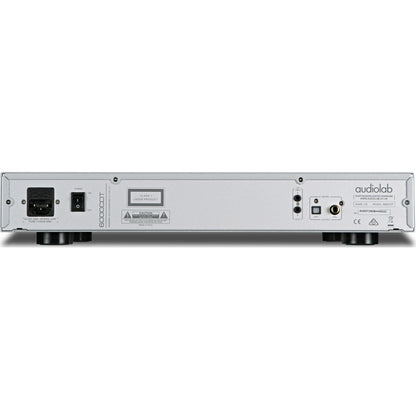 Back view of silver Audiolab 6000CDT CD Transport