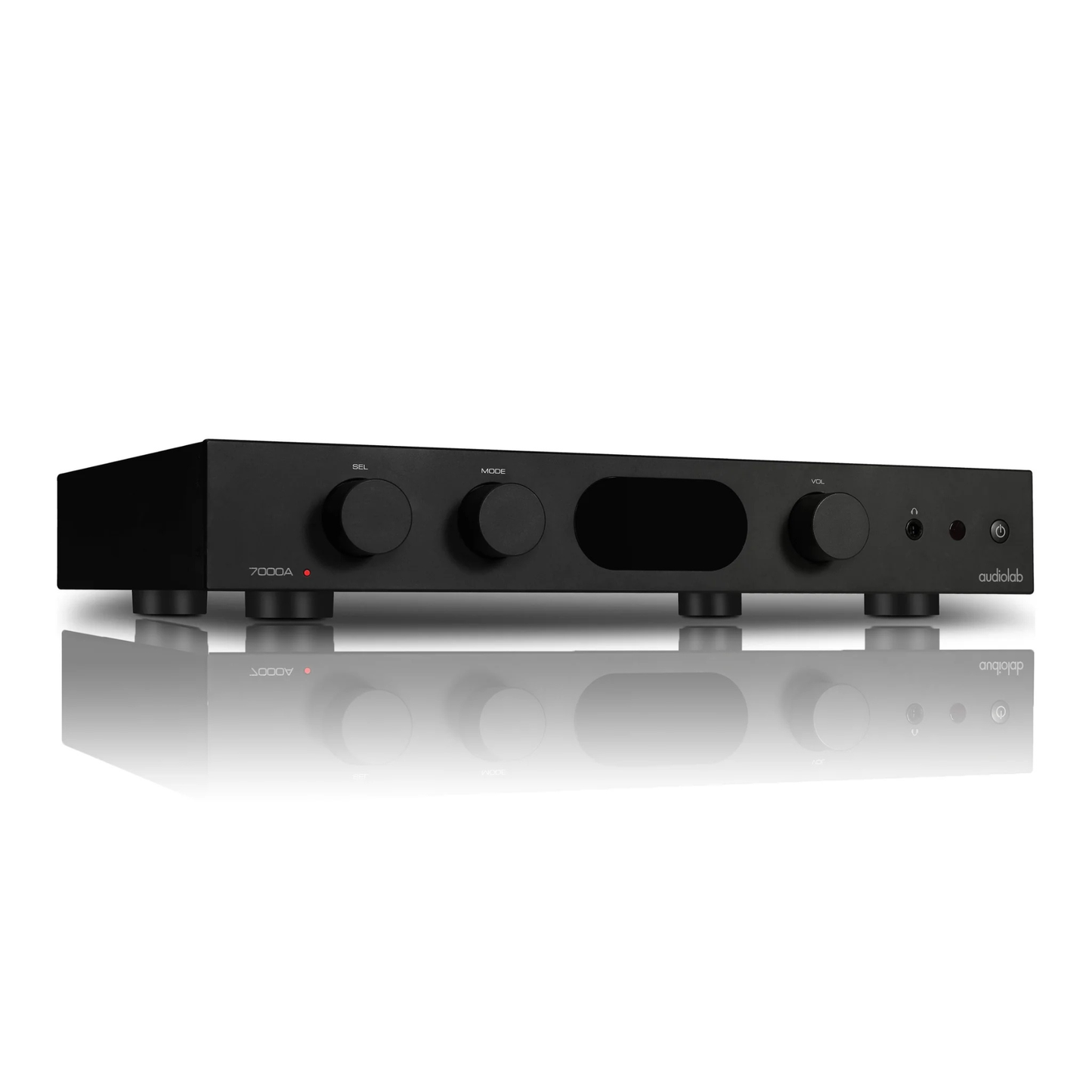 Black Audiolab 7000A Stereo Amplifier on white background