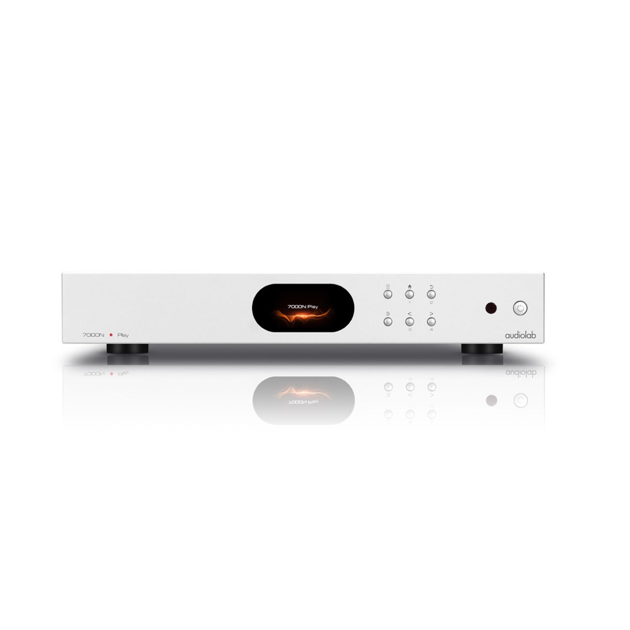 Silver Audiolab 7000N Play Music Streamer on white background