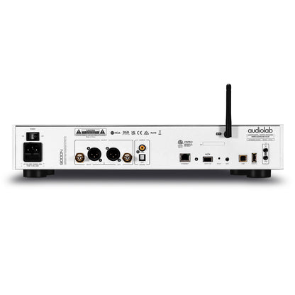 Back view of silver Audiolab 9000N Music Streamer