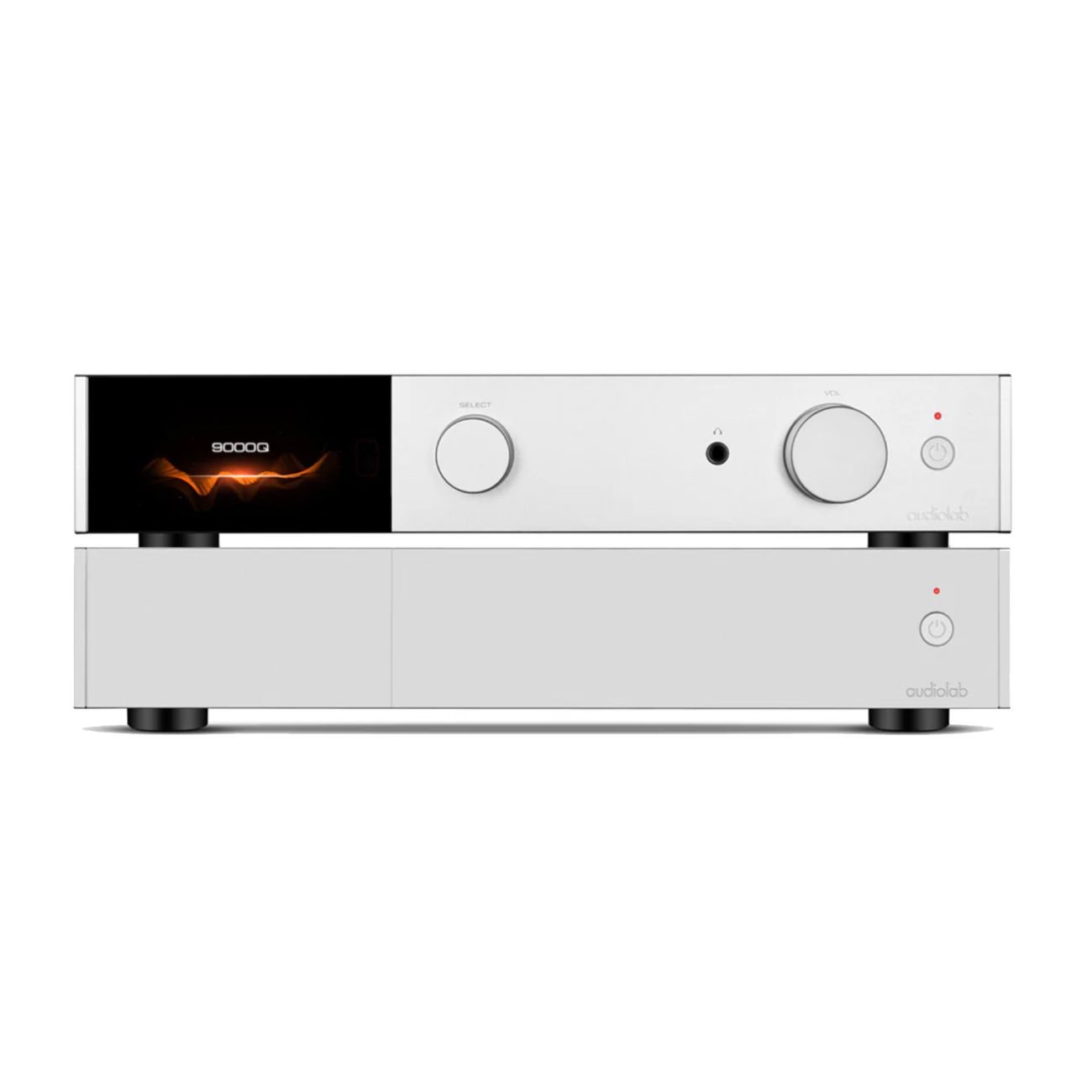 Audiolab 9000Q/9000P Pre-Power Combo in silver