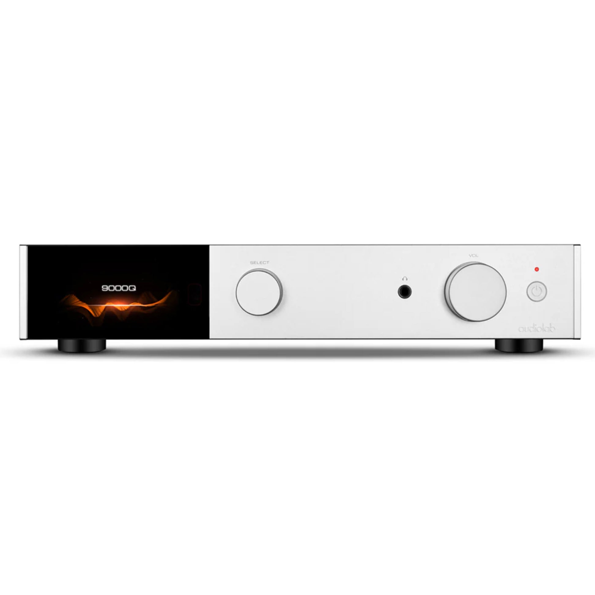 Front view of silver Audiolab 9000Q Preamplifier