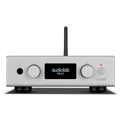 Front view of silver Audiolab PPA7 Phono Preamplifier