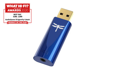 AudioQuest DragonFly Cobalt Portable USB DAC - With built-in headphone amplifier and 3.5mm min-jack