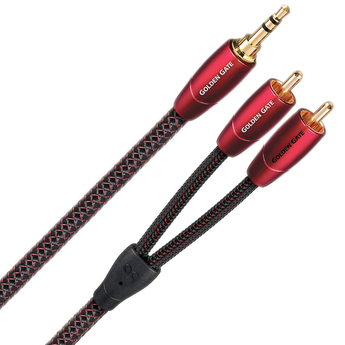 AudioQuest Golden Audio Cable - Stereo 3.5mm Mini-Plug to 2 RCA Plugs.