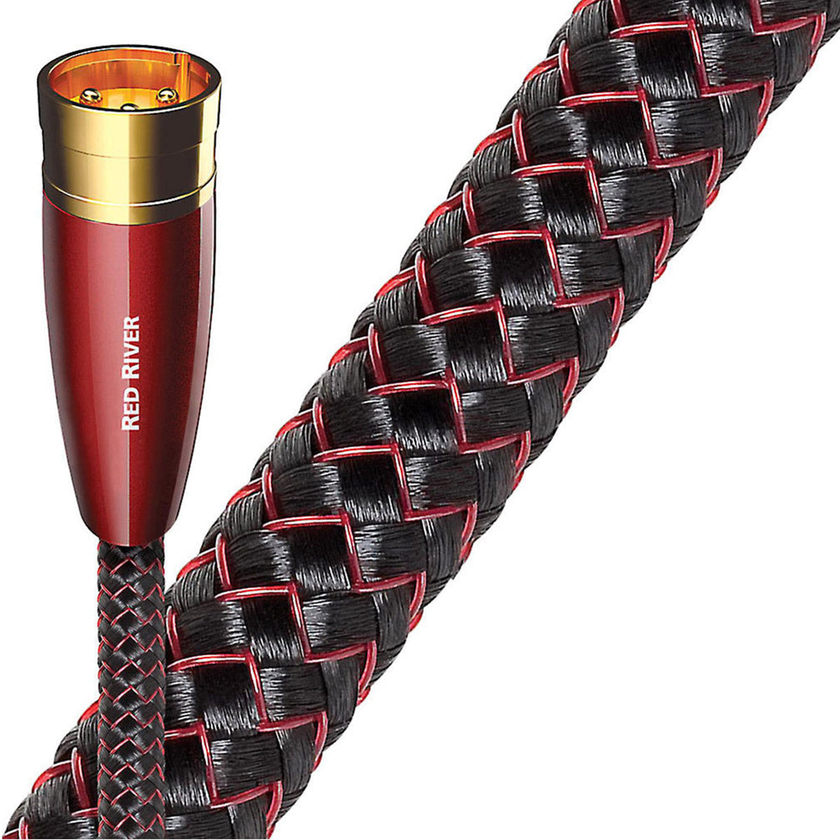 AudioQuest Red River 2 XLR to 2 XLR Audio Cable - Encased in quality red braid