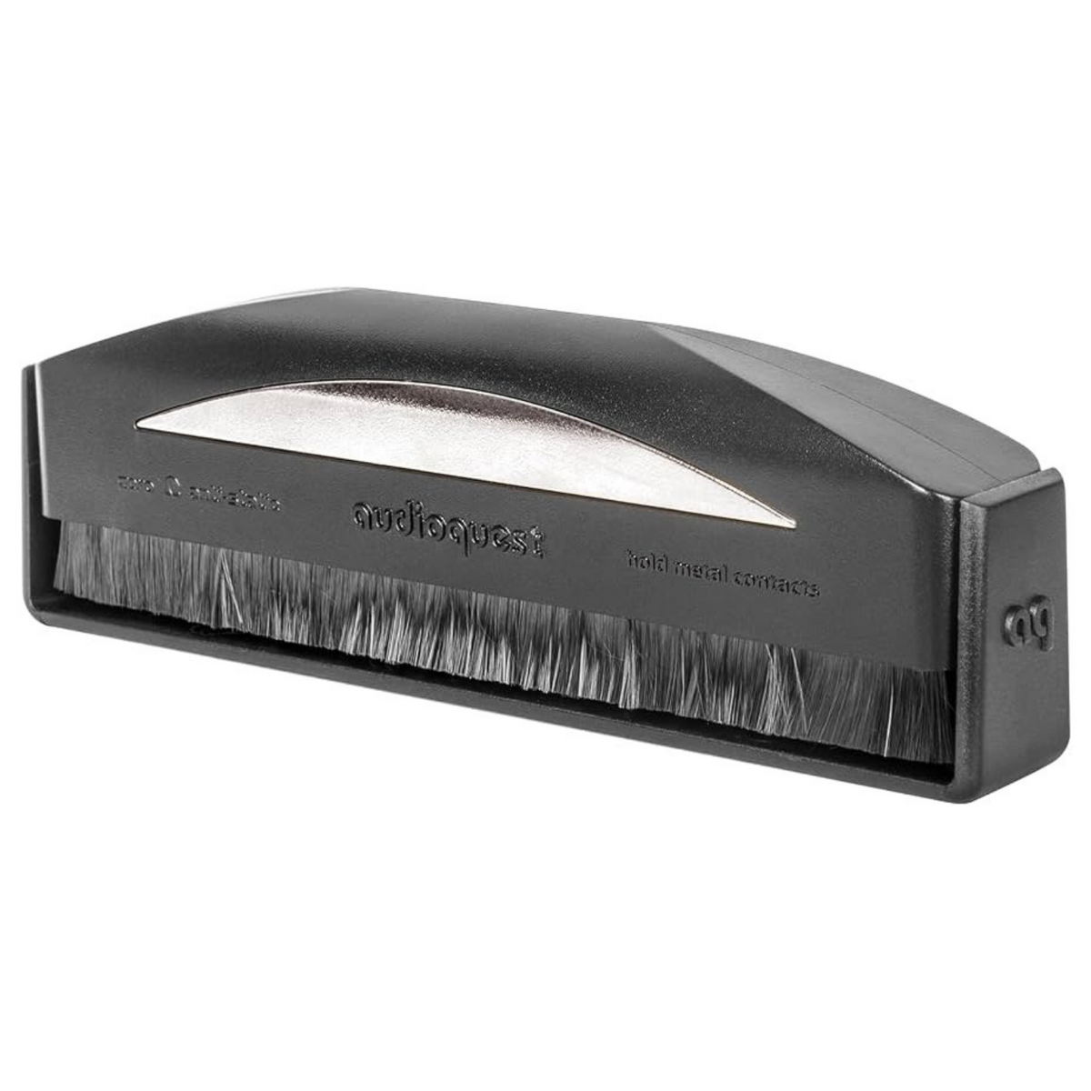 AudioQuest Silver Anti-Static Record Brush on white background