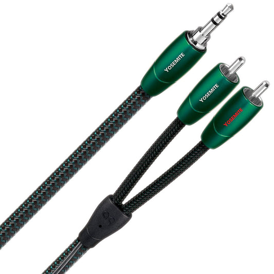 AudioQuest Yosemite Audio Cable - Stereo 3.5mm Mini-Plug to 2 RCA Plugs.