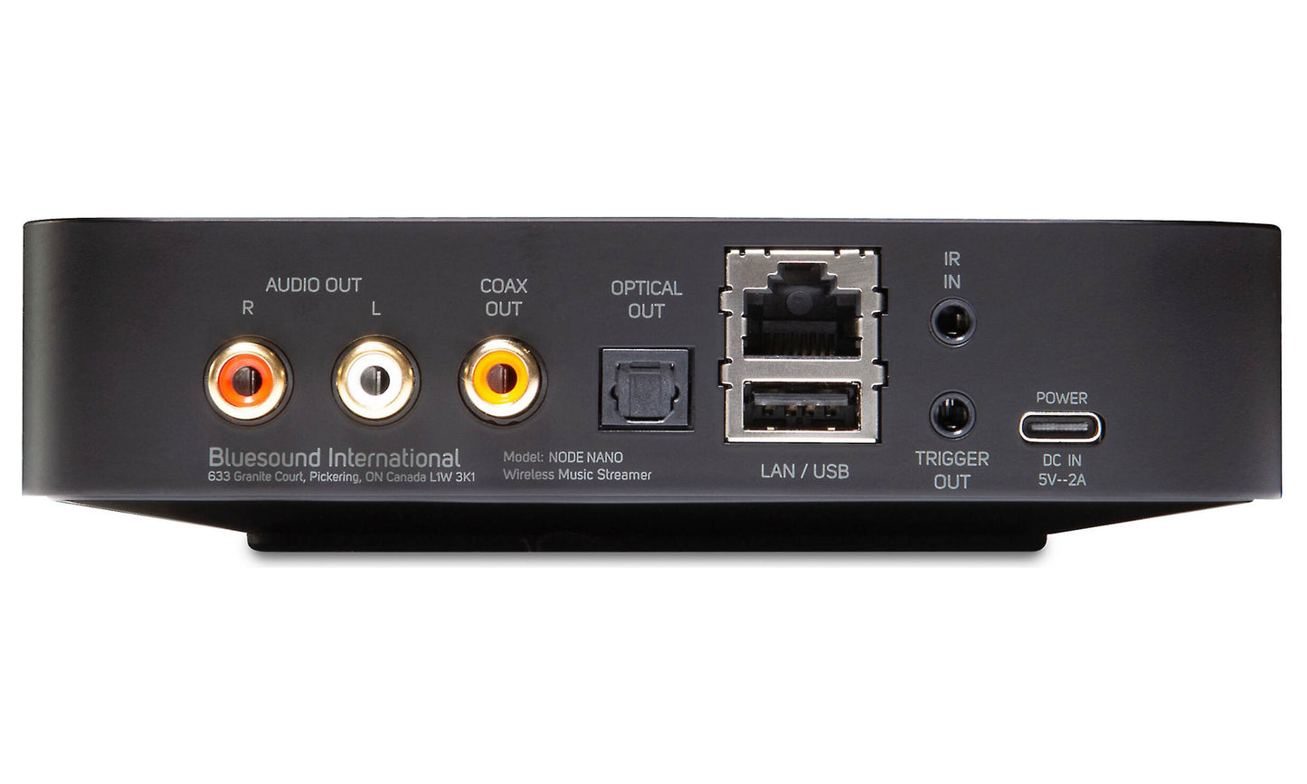 Bluesound Node Nano Music Streamer - Rear Connections