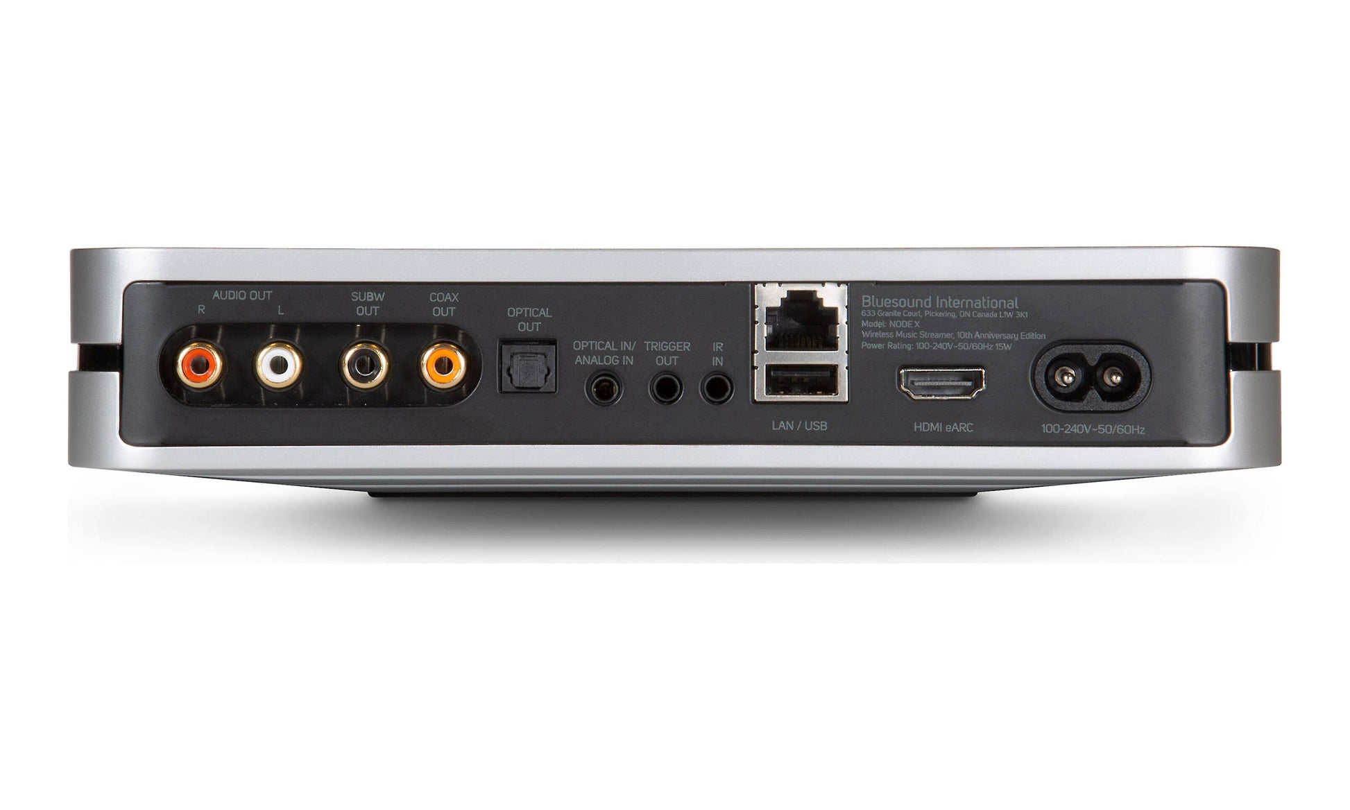 Bluesound Node X Music Streamer - Rear Inputs
