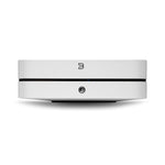 Front of white Bluesound Powernode Streaming Amplifier on a white background