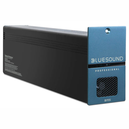 Angle view of Bluesound Professional B170S Streaming Amplifier on white background