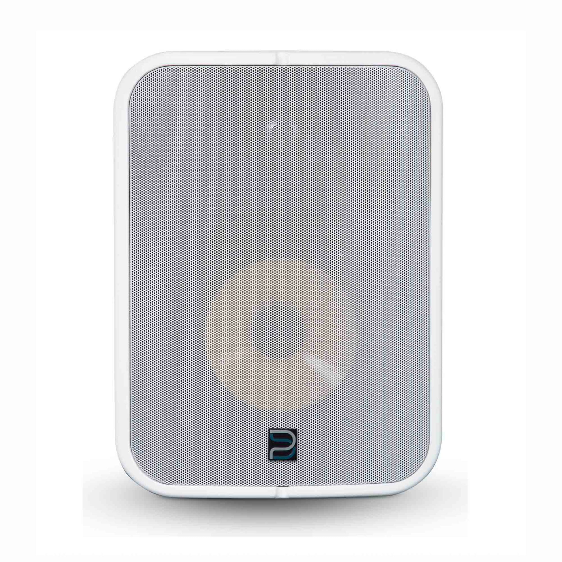Front of Bluesound Professional BSP1000 in white with grille on