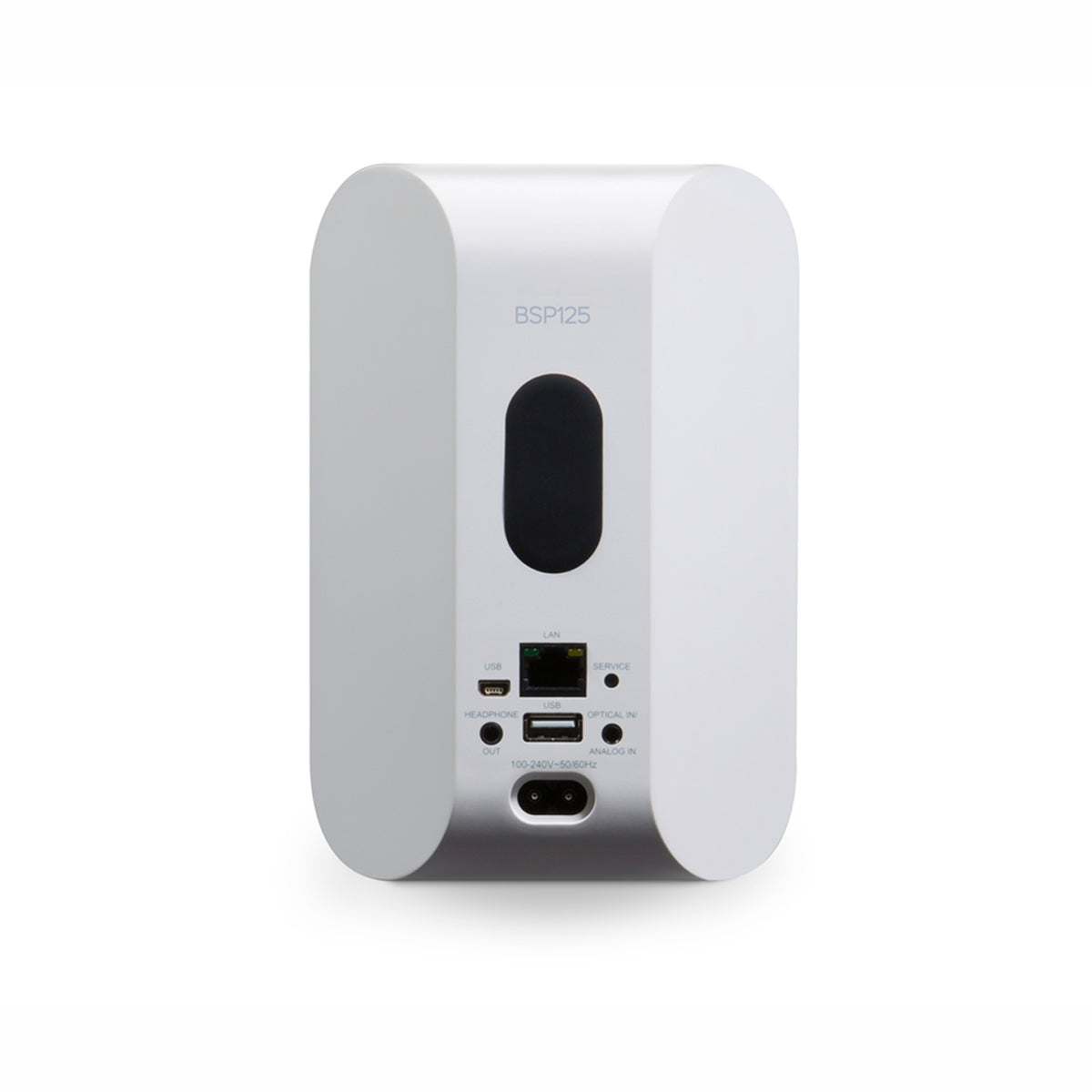 Rear of Bluesound Professional BSP125 in white