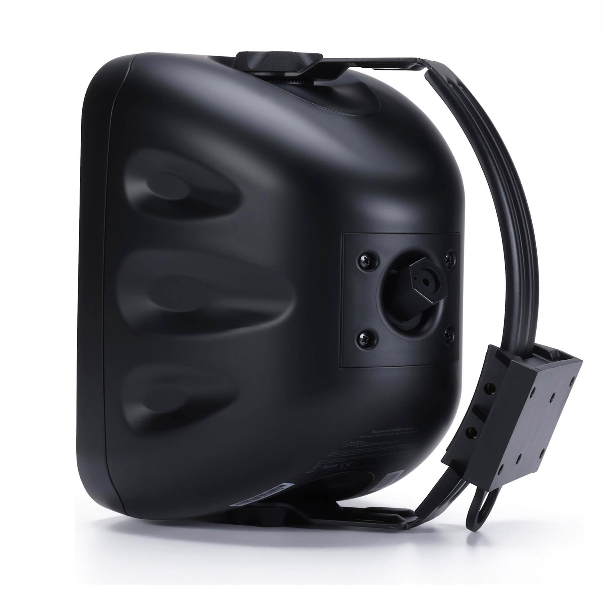Rear of Black Bluesound Professional BSP500 on white background