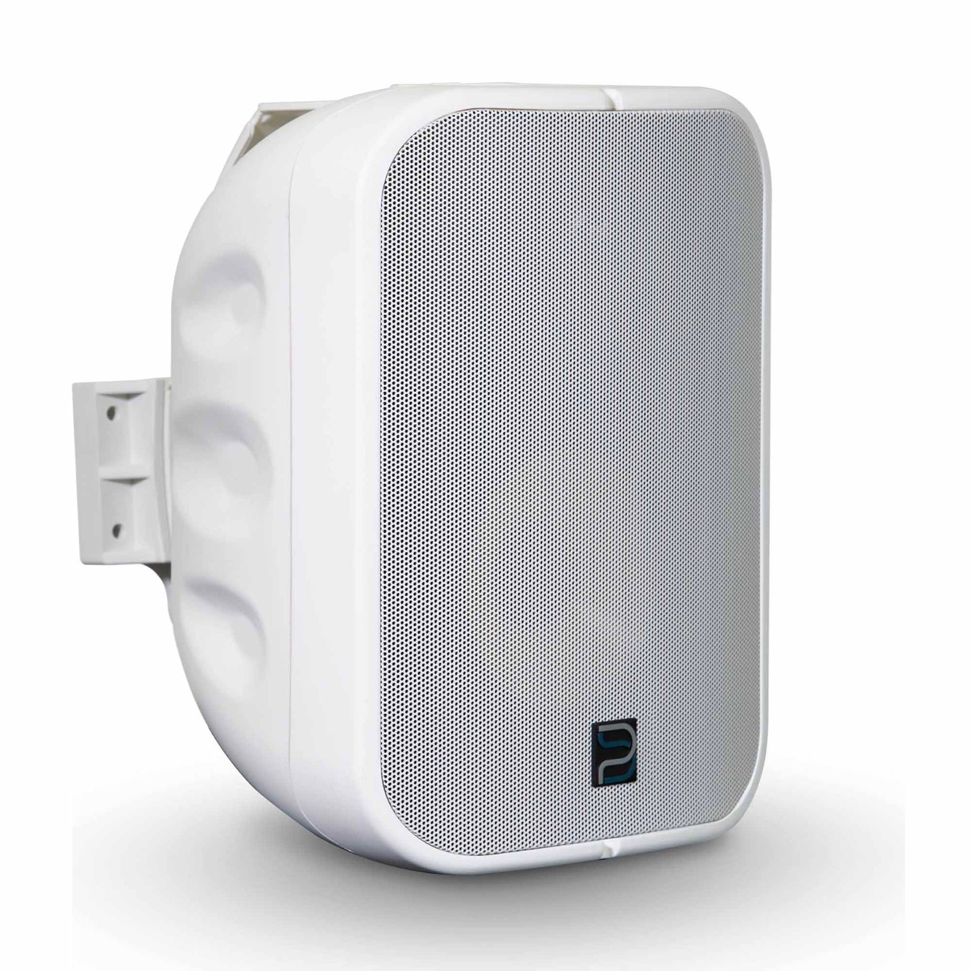 White Bluesound Professional BSP500 on white background with grille on