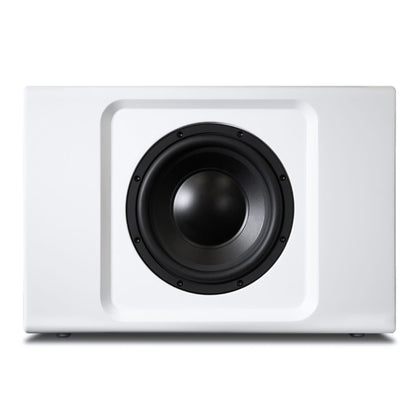 Bluesound Professional BSW150 Network Powered Subwoofer in white on white background