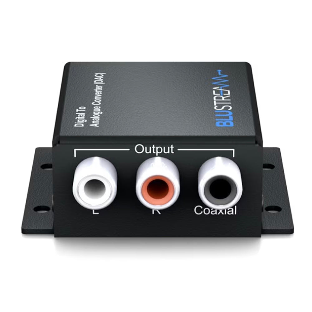 Blustream DAC12AU Digital to Analogue Convertor on white background