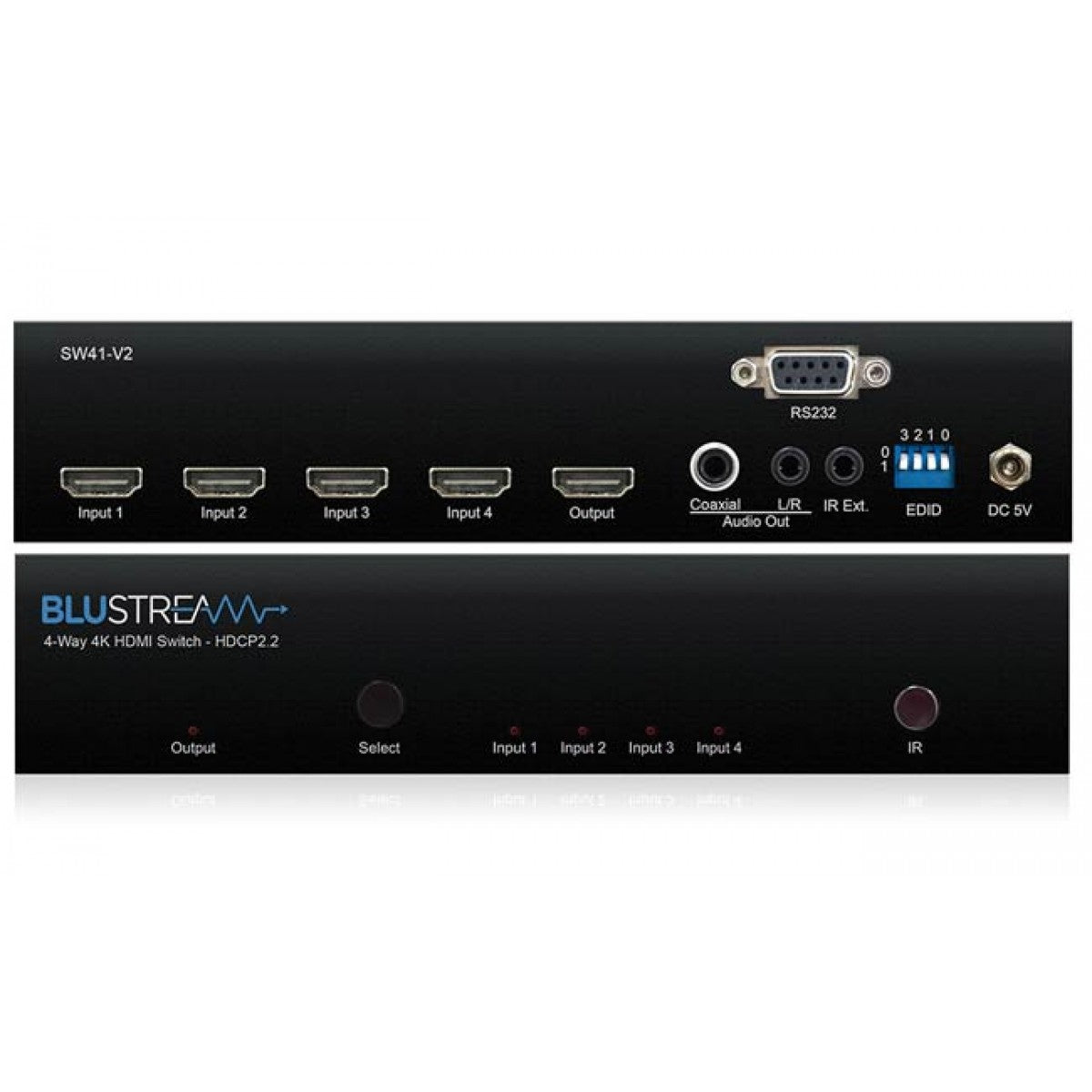 Blustream Keypad Blustream SW41AB-V2 - 4-Way HDMI Switch – Audio Trends