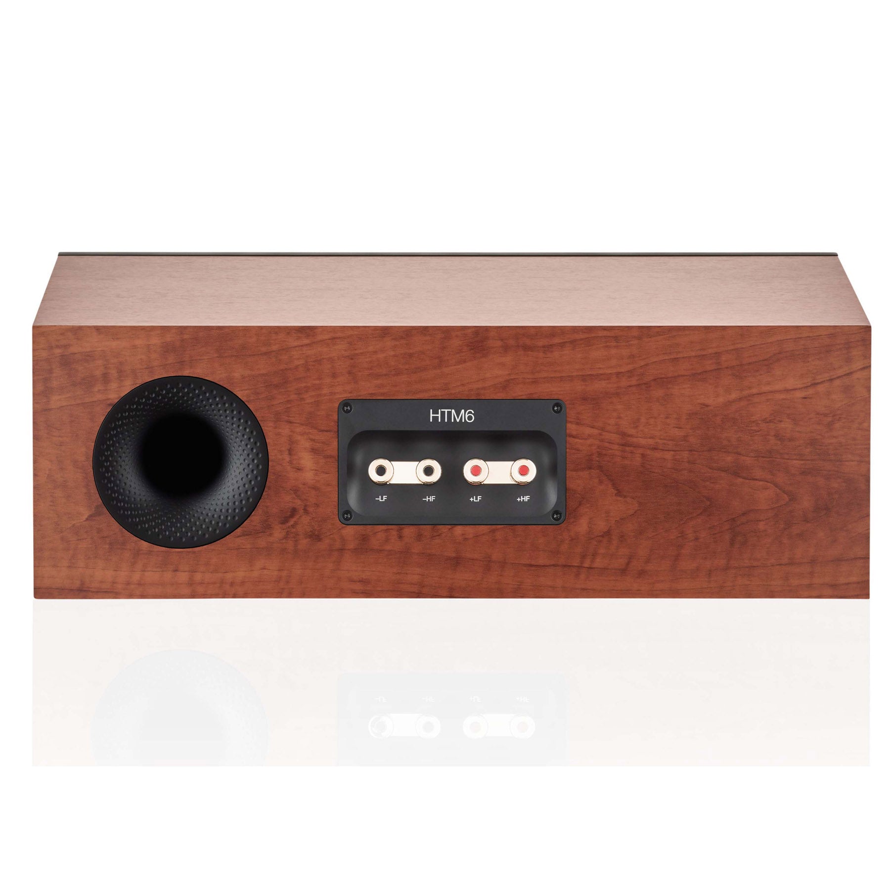 Back view of Bowers & Wilkins HTM6 S3 Centre Speaker in red cherry