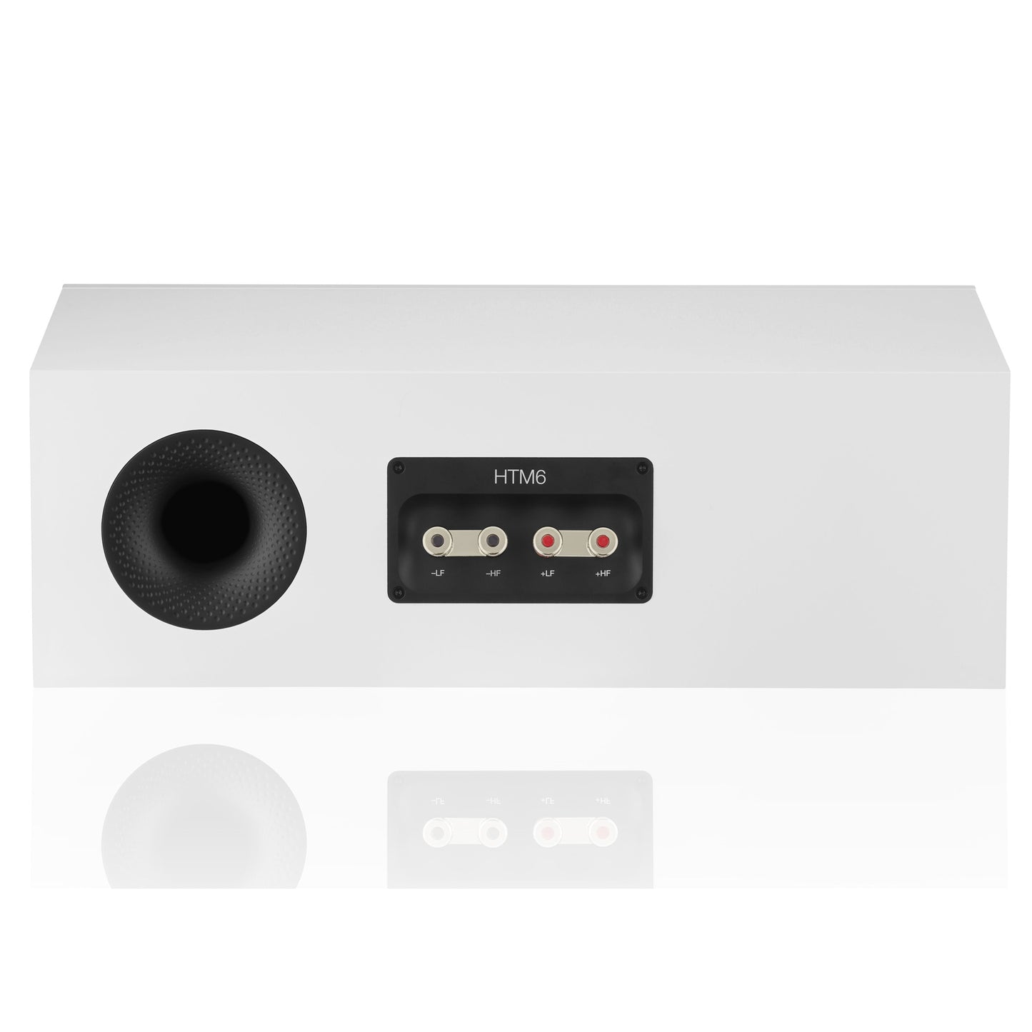 Back view of white Bowers & Wilkins HTM6 S3 Centre Speaker