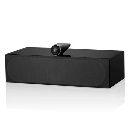 Front angle of black Bowers & Wilkins HTM71 S3 Centre Speaker