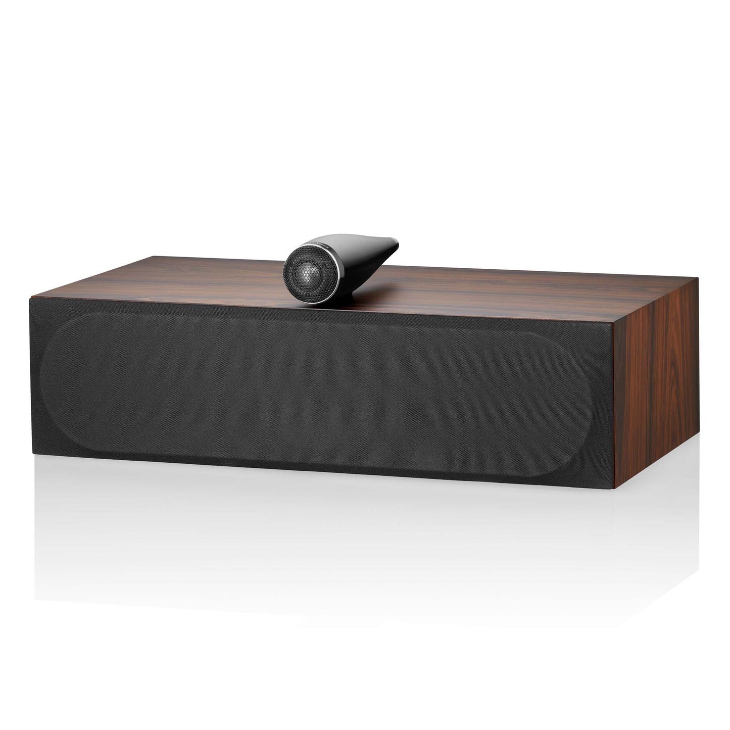 Front angle of Bowers & Wilkins HTM71 S3 Centre Speaker in mocha