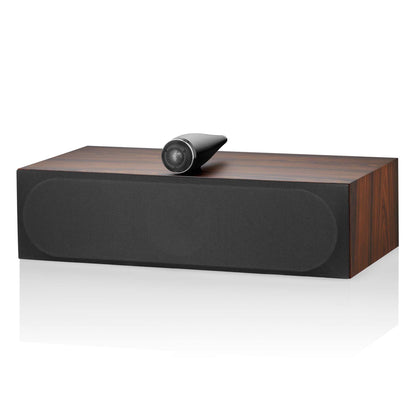 Front angle of Bowers & Wilkins HTM71 S3 Centre Speaker in mocha