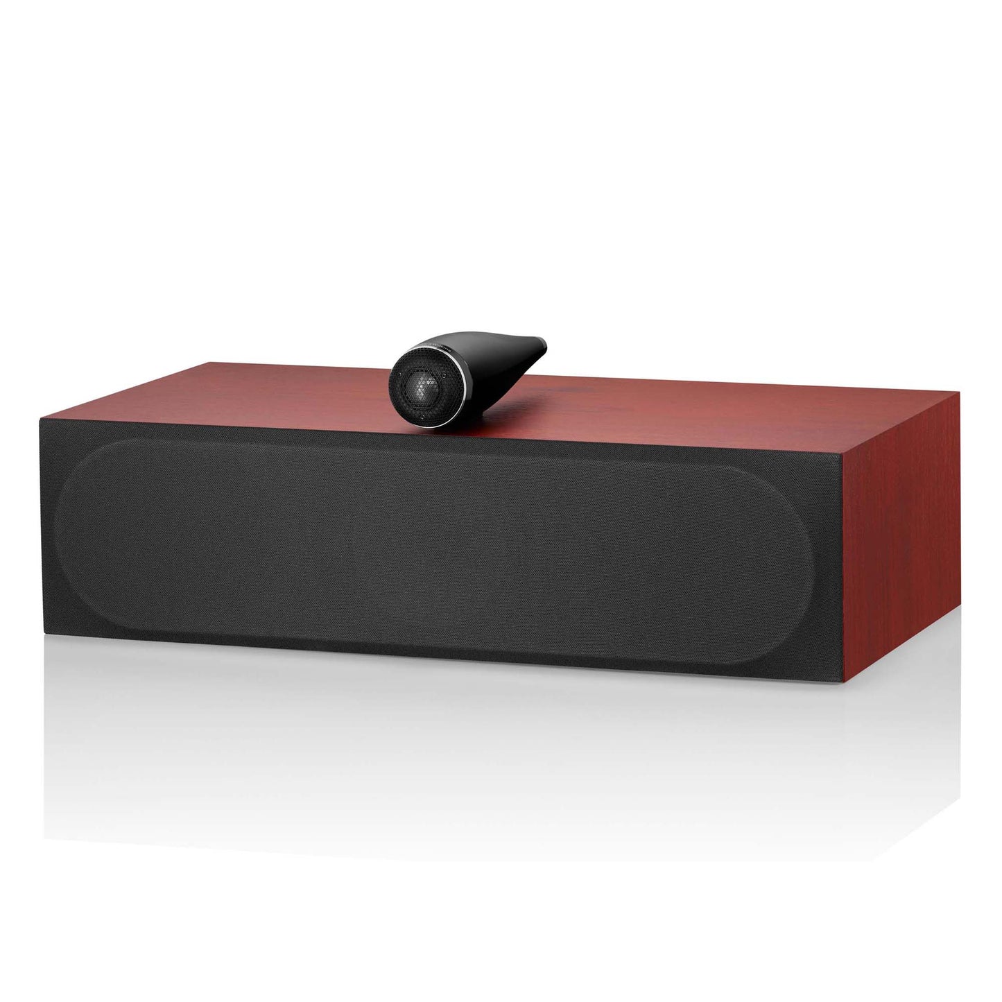 Front angle of Bowers & Wilkins HTM71 S3 Centre Speaker in rosenut