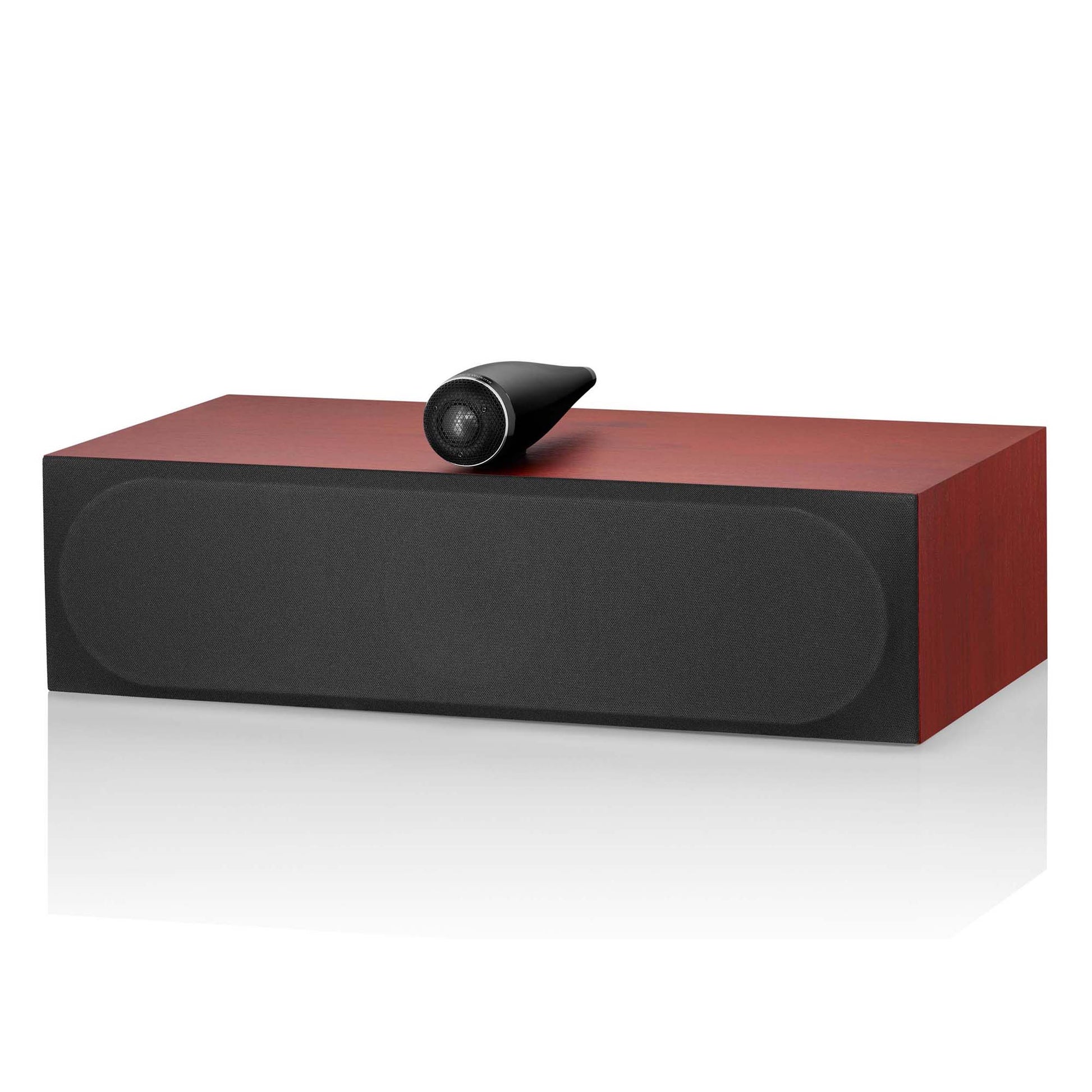 Front angle of Bowers & Wilkins HTM71 S3 Centre Speaker in rosenut