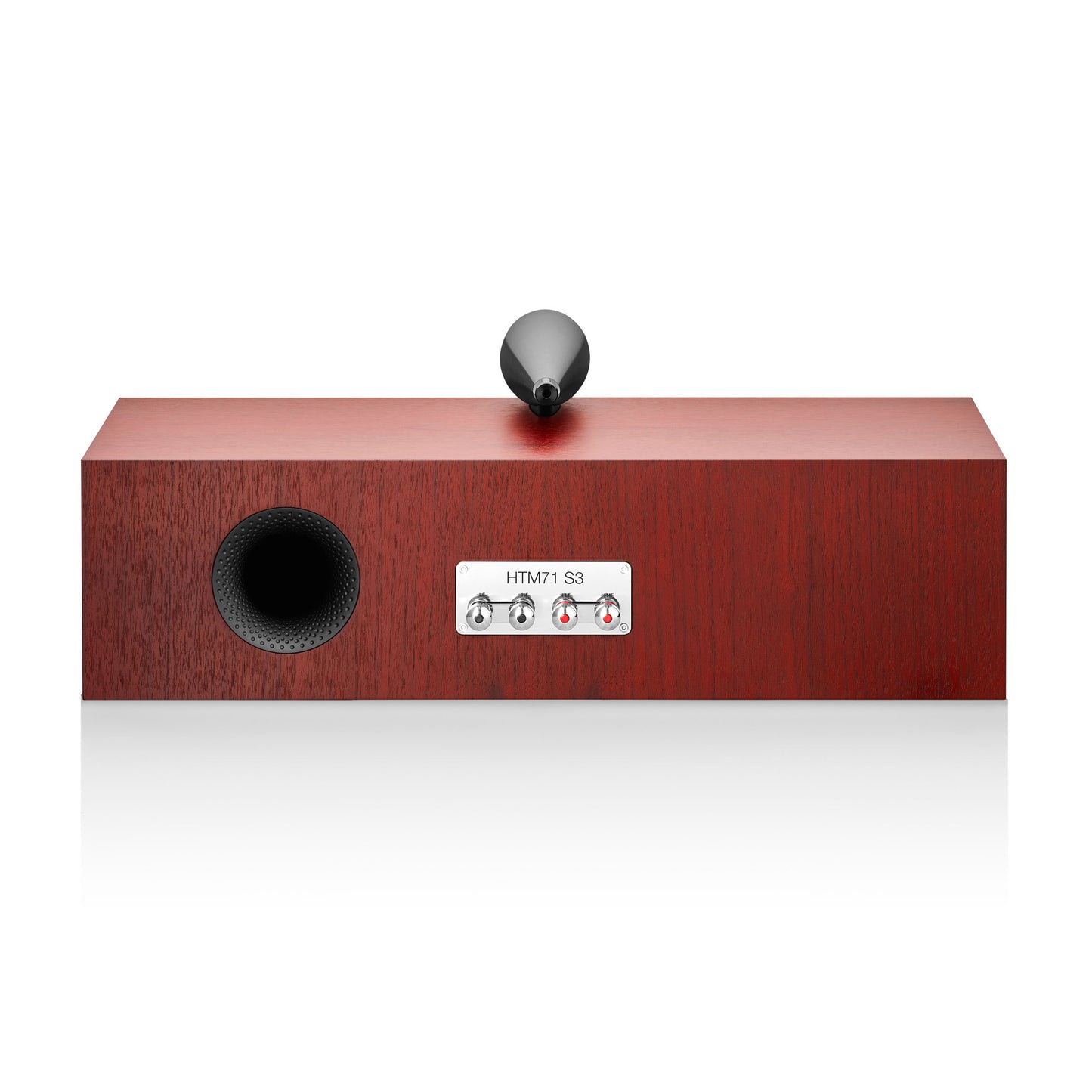 Back view of Bowers & Wilkins HTM71 S3 Centre Speaker in rosenut