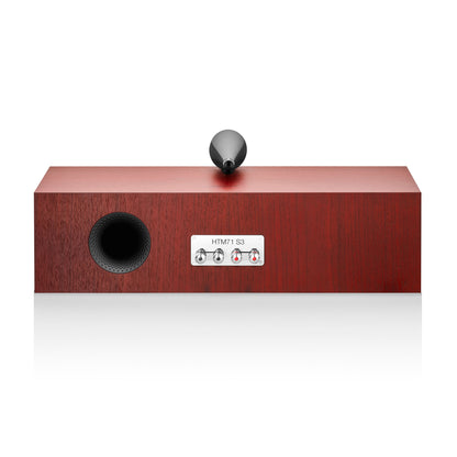 Back view of Bowers & Wilkins HTM71 S3 Centre Speaker in rosenut