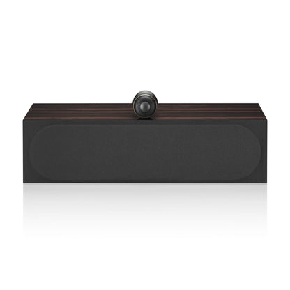 Front view of Bowers & Wilkins HTM71 S3 Signature Centre Speaker in Datuk Gloss with grille on