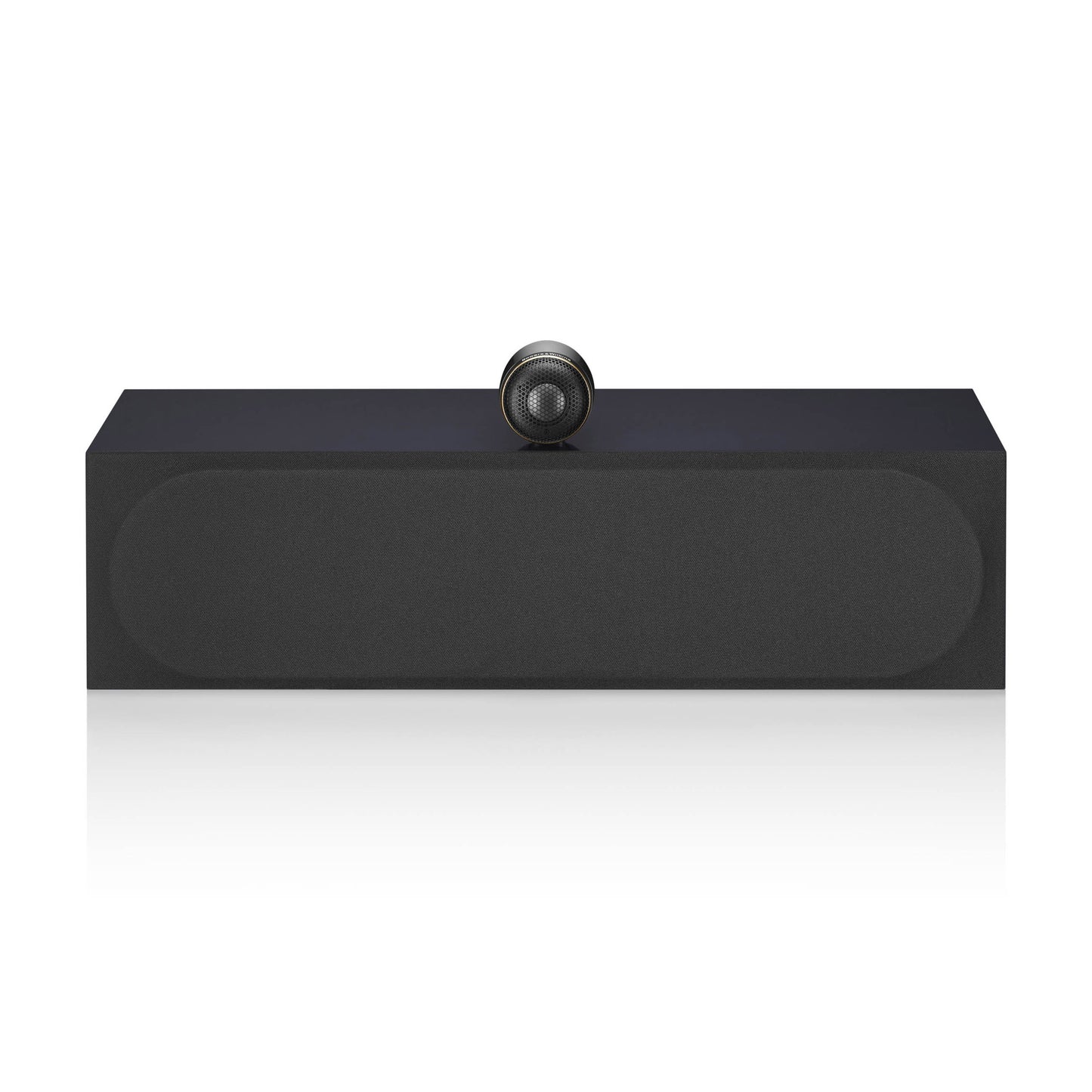 Front view of Bowers & Wilkins HTM71 S3 Signature Centre Speaker in Midnight Blue with grille