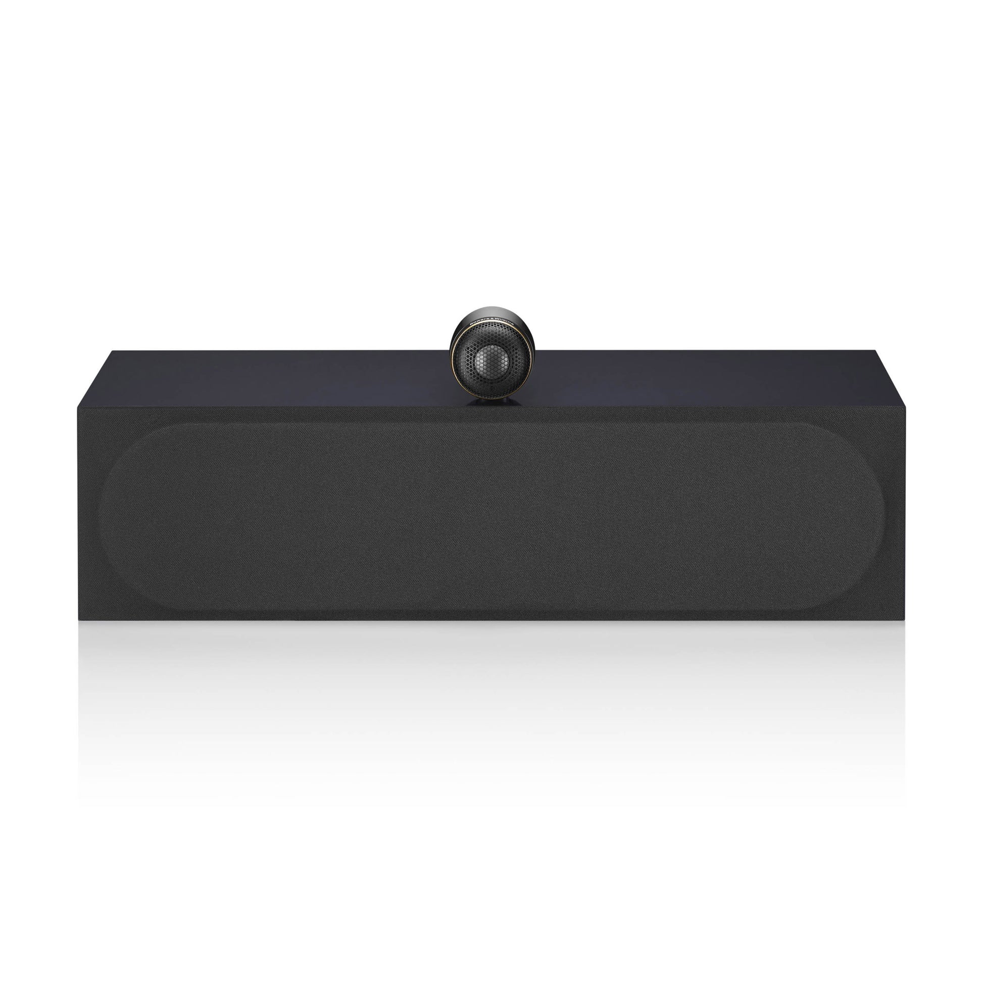 Front view of Bowers & Wilkins HTM71 S3 Signature Centre Speaker in Midnight Blue with grille