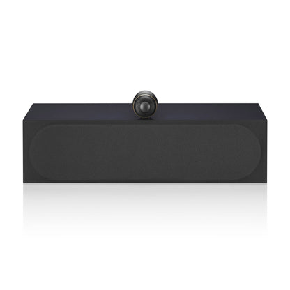 Front view of Bowers & Wilkins HTM71 S3 Signature Centre Speaker in Midnight Blue with grille
