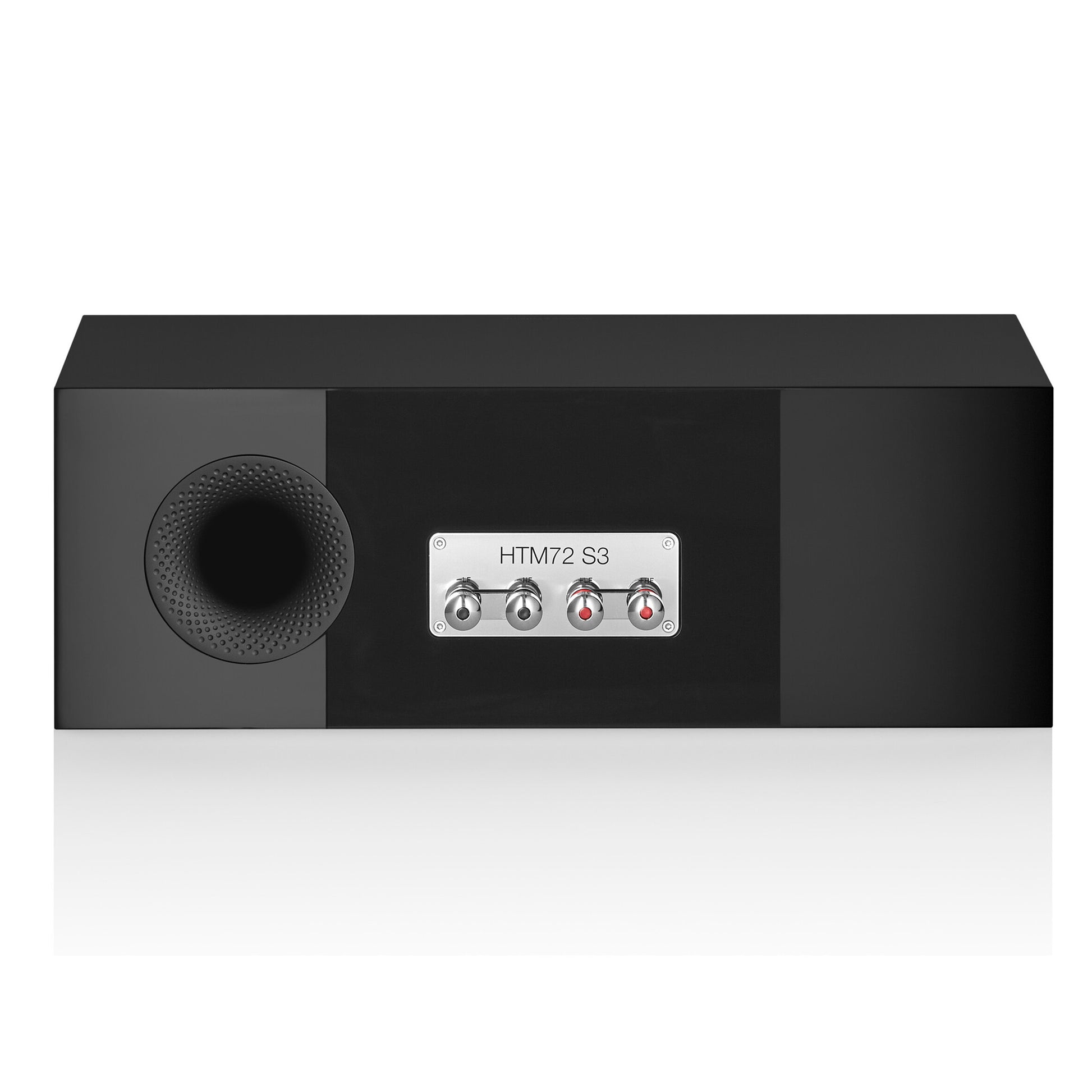 Back view of Bowers & Wilkins HTM72 S3 Centre Speaker in black