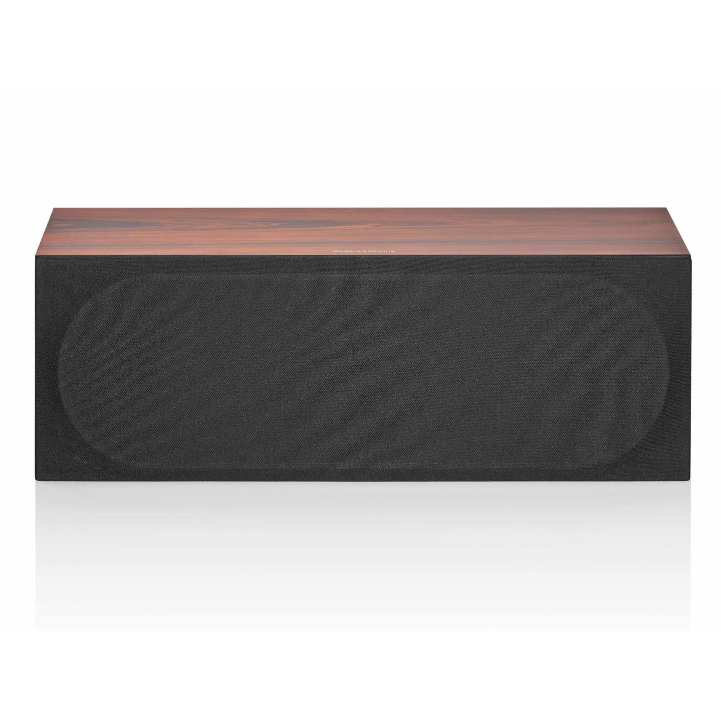 Front view of Bowers & Wilkins HTM72 S3 Centre Speaker in mocha with grille on