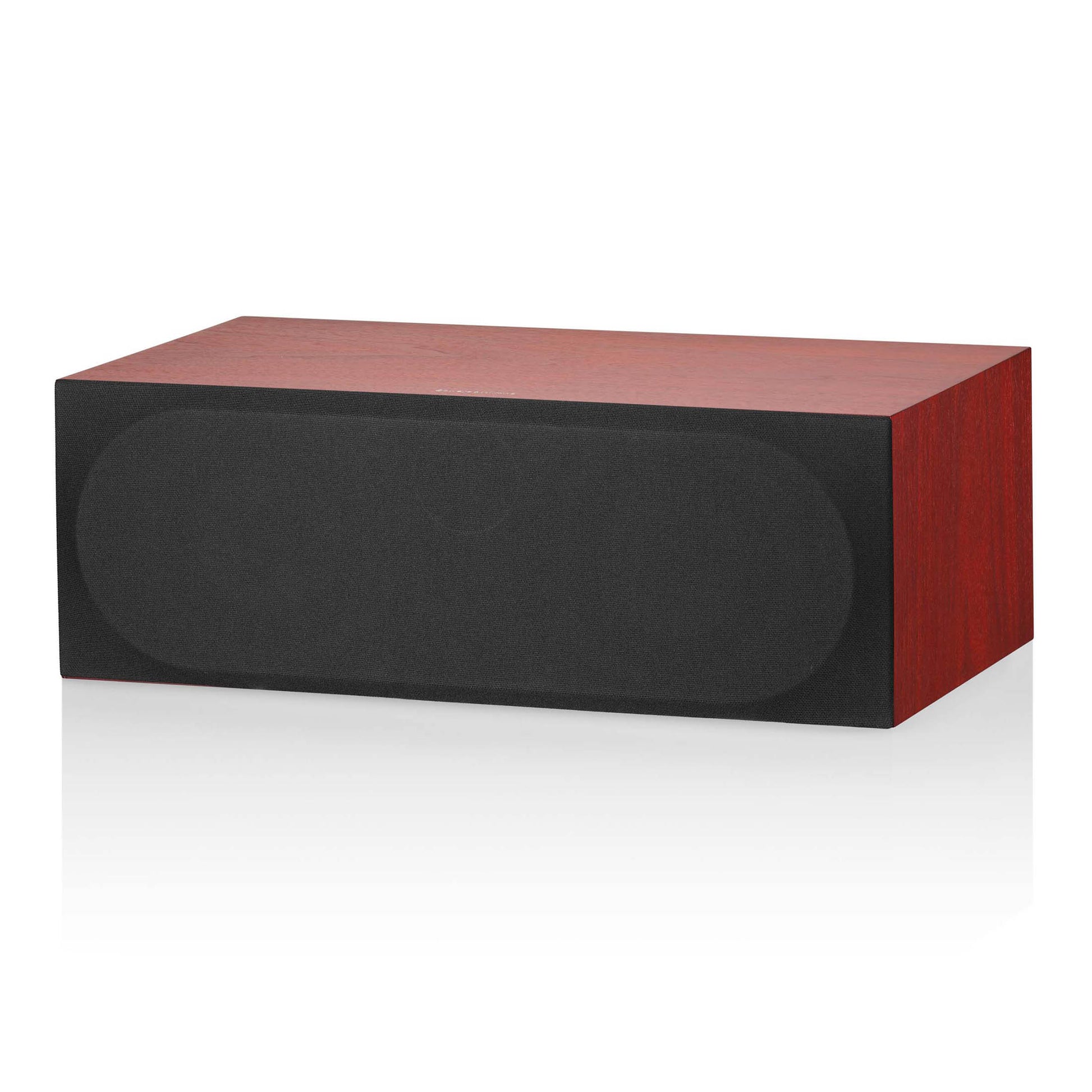 Front angle of Bowers & Wilkins HTM72 S3 Centre Speaker in rosenut