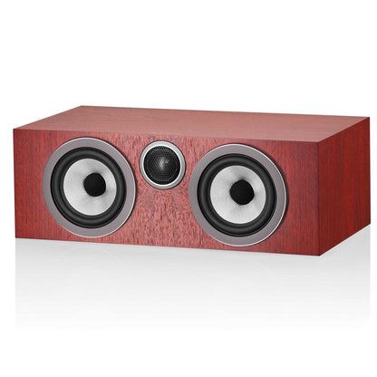 Angle view of Bowers & Wilkins HTM72 S3 Centre Speaker in rosenut