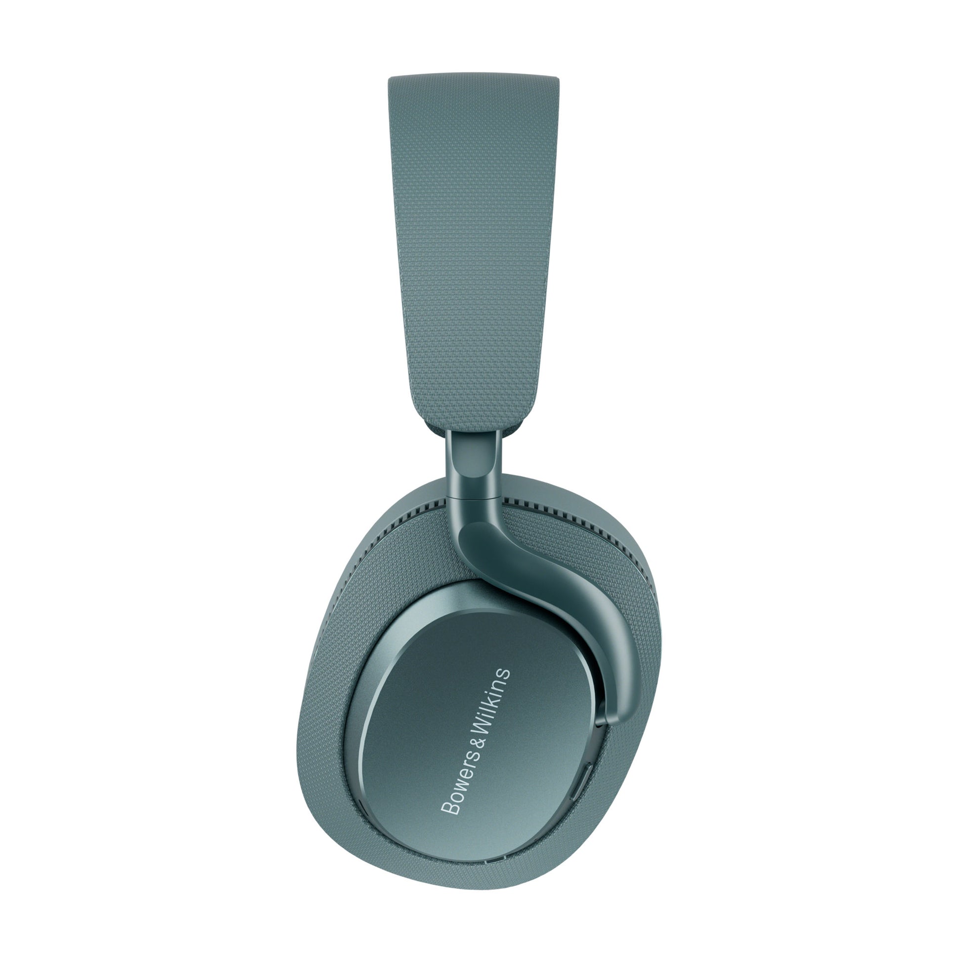 Side view of Bowers & Wilkins PX7 S3 Headphones in Frost Blue on white background