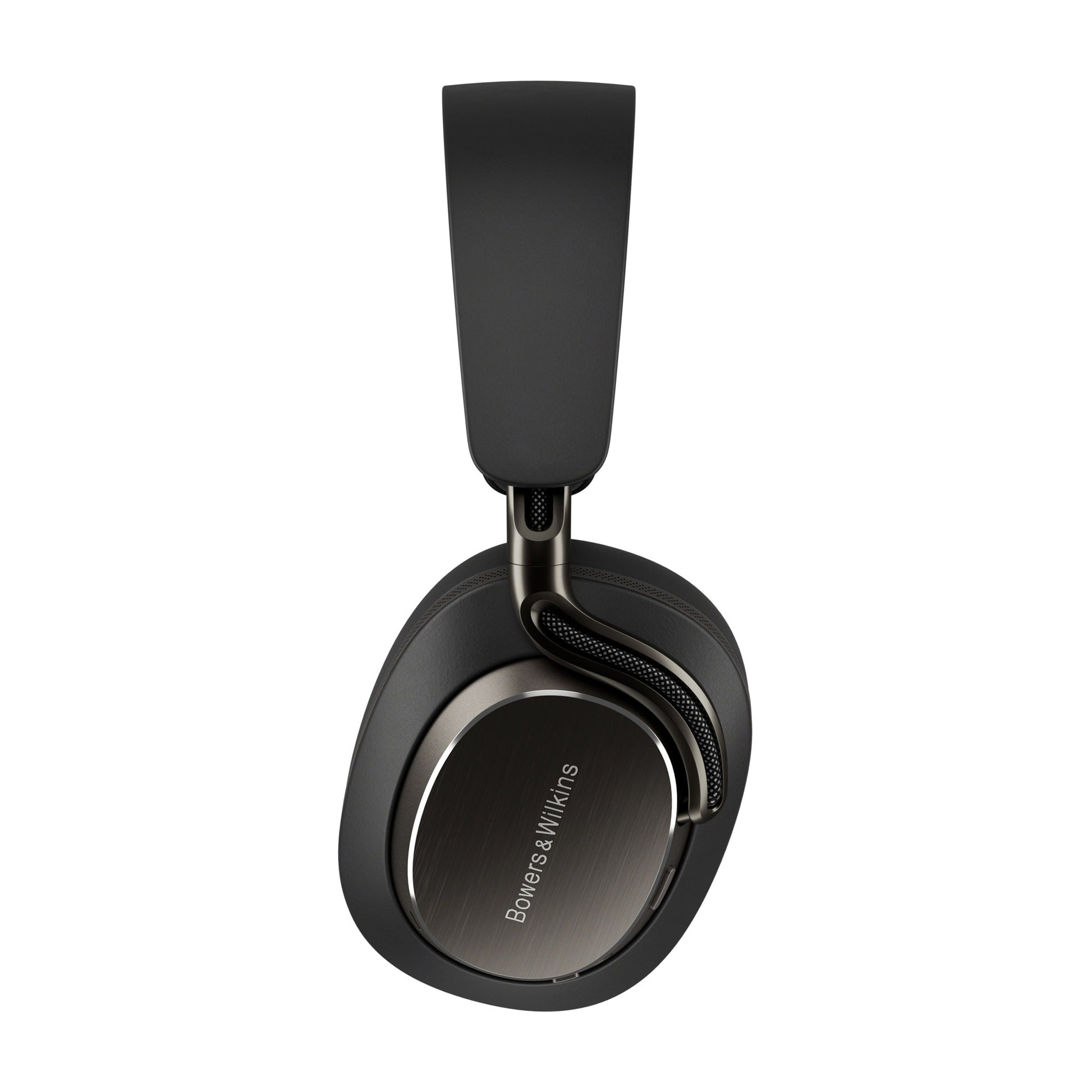 Side view of Bowers & Wilkins PX8 S2 Onyx Black on white background