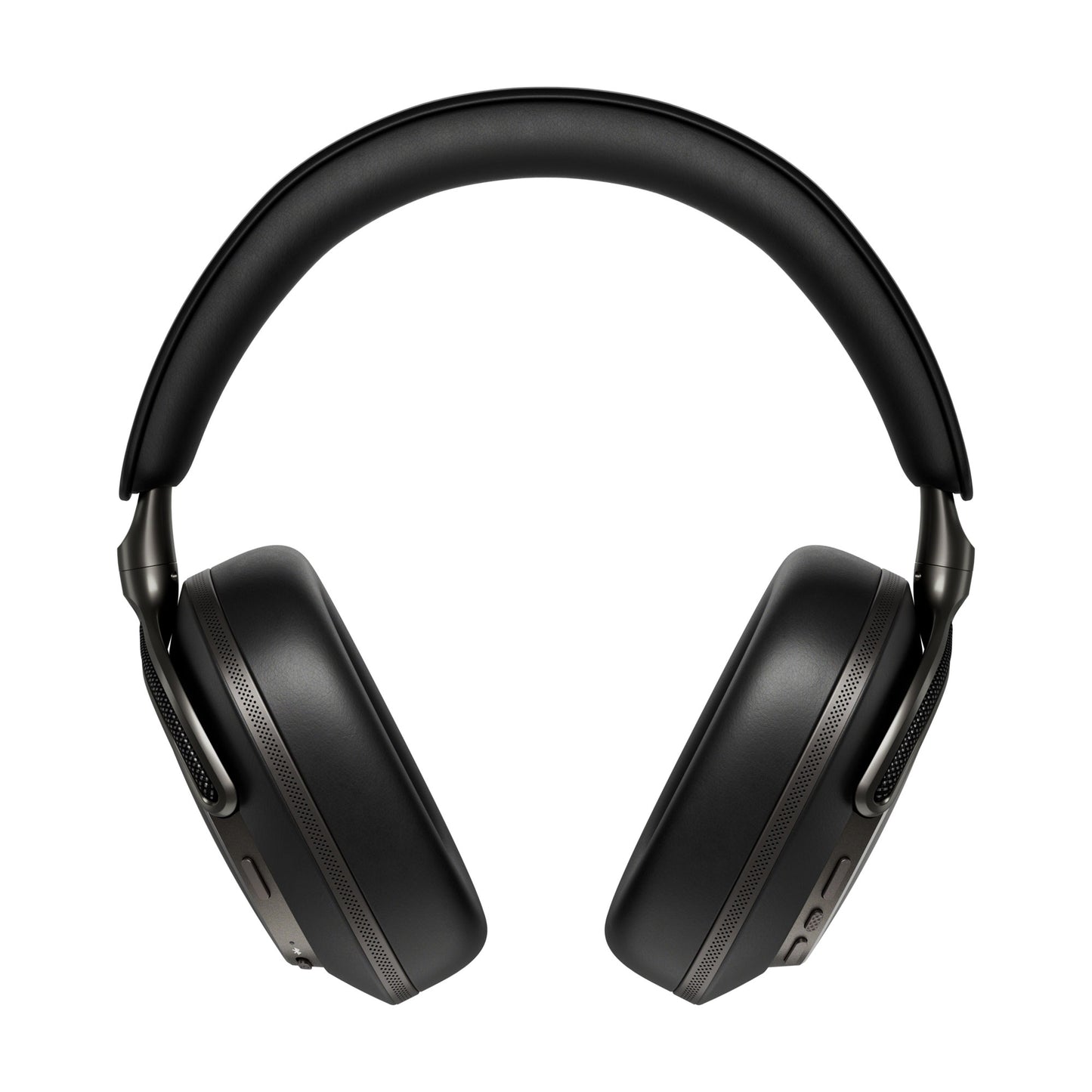 Front view of Bowers & Wilkins PX8 S2 Onyx Black on white background