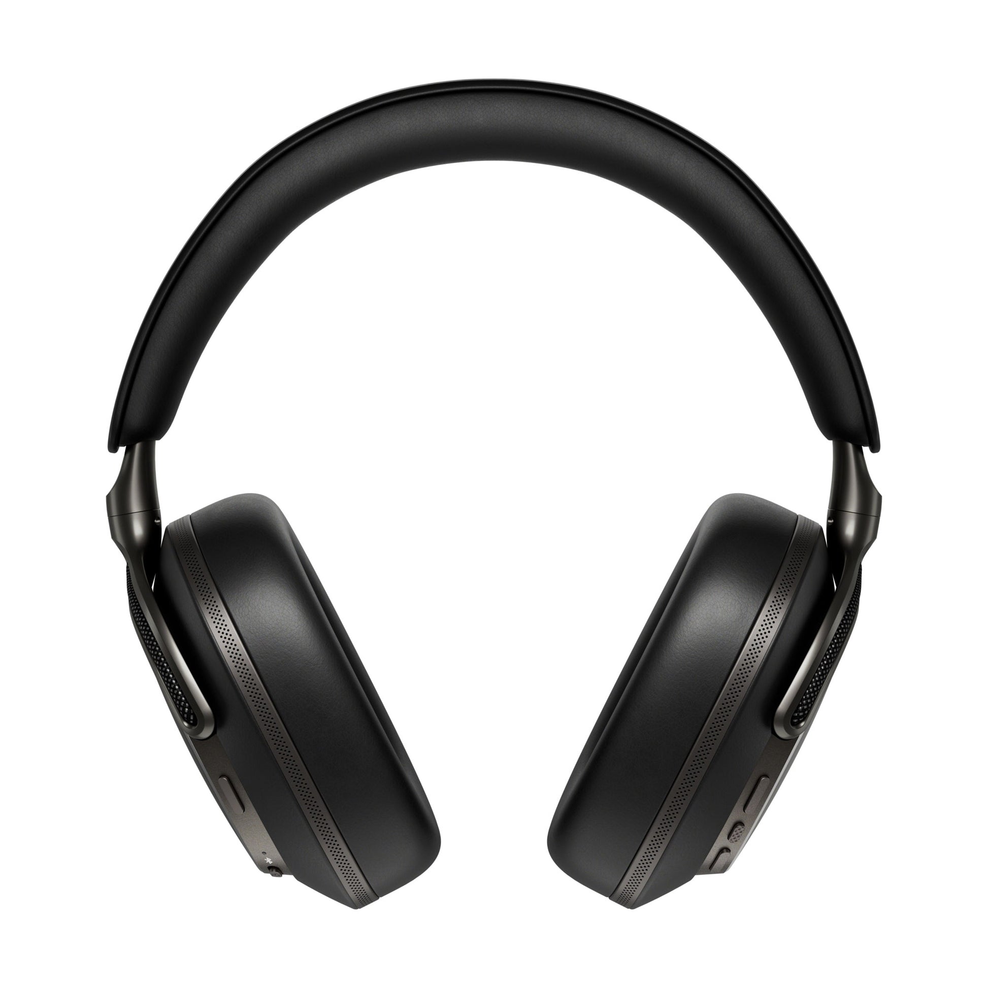 Front view of Bowers & Wilkins PX8 S2 Onyx Black on white background