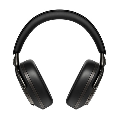 Front view of Bowers & Wilkins PX8 S2 Onyx Black on white background