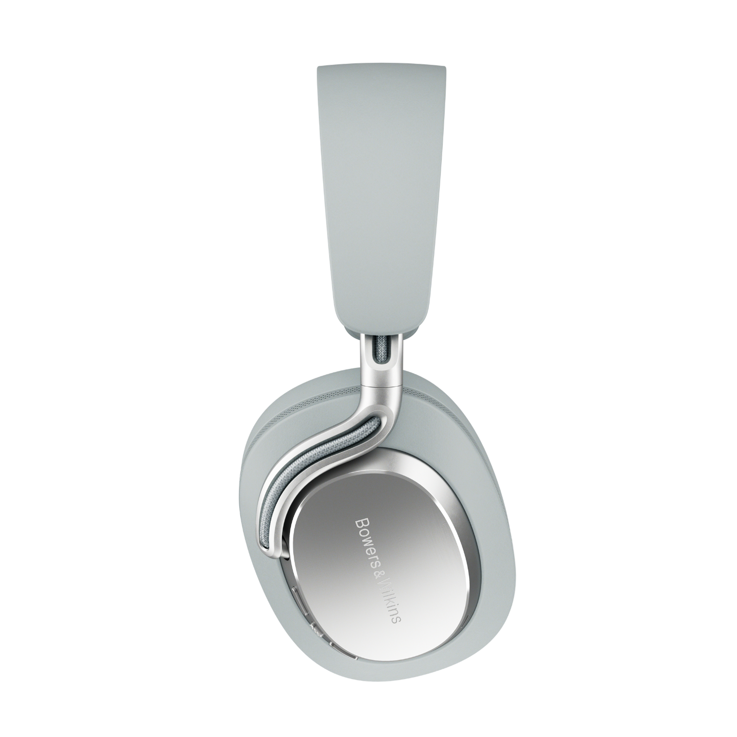 Side view of Bowers & Wilkins PX8 S2 Over-Ear Noise Cancelling Headphones in Pearl Blue finish