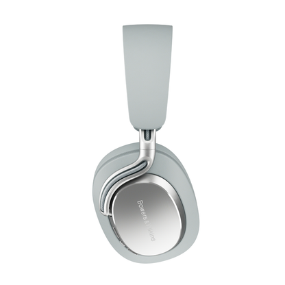 Side view of Bowers & Wilkins PX8 S2 Over-Ear Noise Cancelling Headphones in Pearl Blue finish